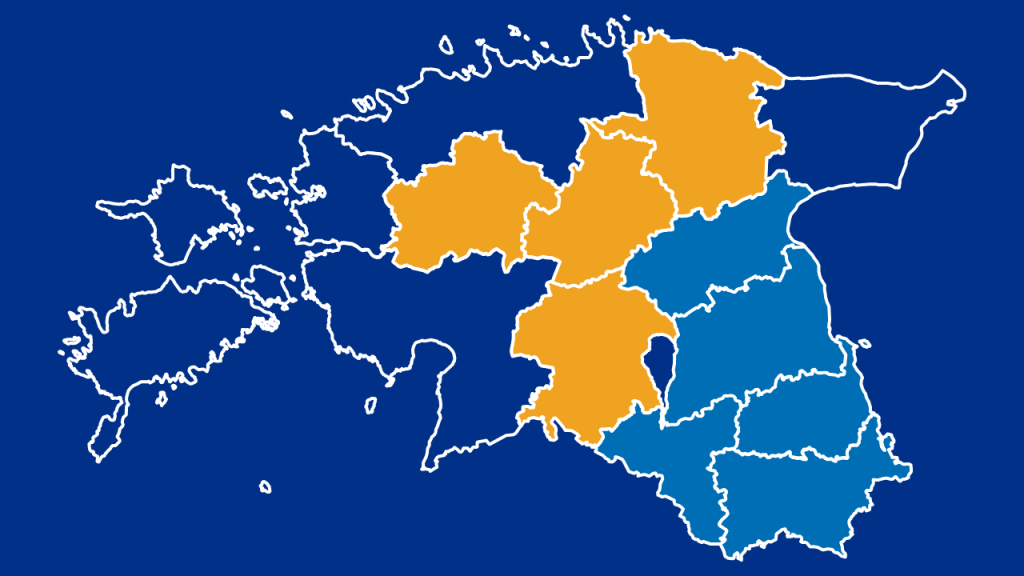 Kesk-Eesti ja Lõuna-Eesti arenguleppe piirkonnad